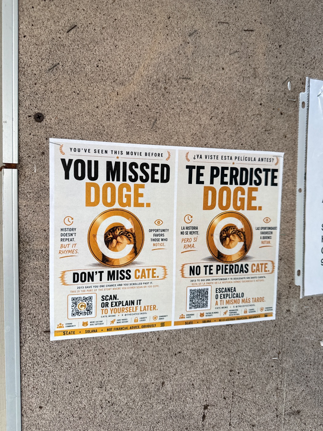 A $CATE flyer in the wild